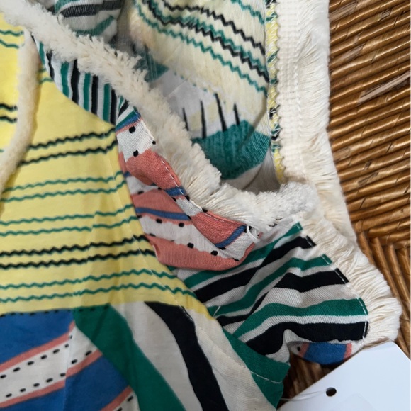 NWT size Med Adorable patchwork style sundress fully lined soft fringe detail - Picture 7 of 11